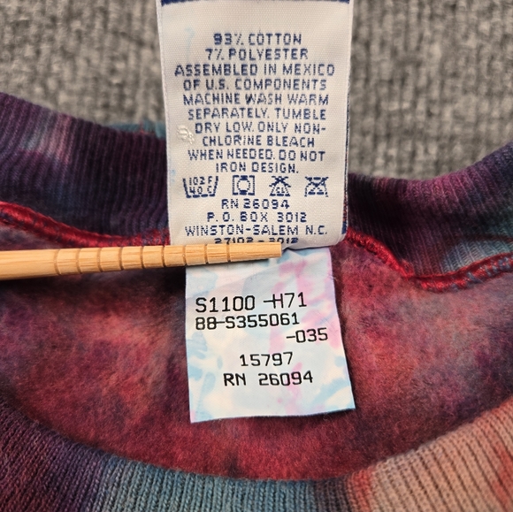 Vintage 1990's CHAMPION Crewneck Tie-Dye Men's Sweatshirt Size L - Picture 10 of 10